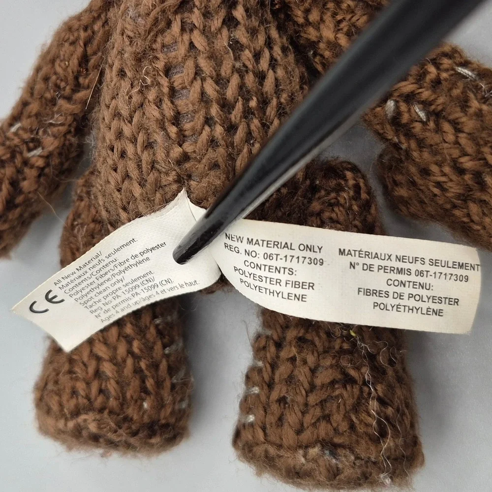 Senario LittleBigPlanet Sackboy Brown Knit Plush Zipper Button Eyes 2010 6